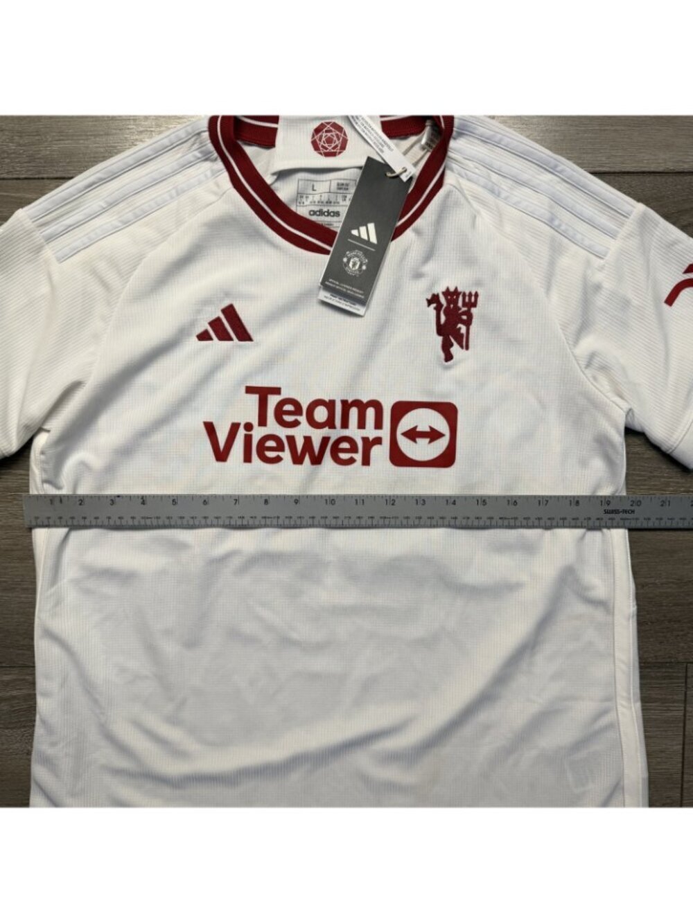 Manchester United Jersey Third Soccer 23/24 Jones #41 Shirt Adidas Mens SZ L - Picture 6 of 6